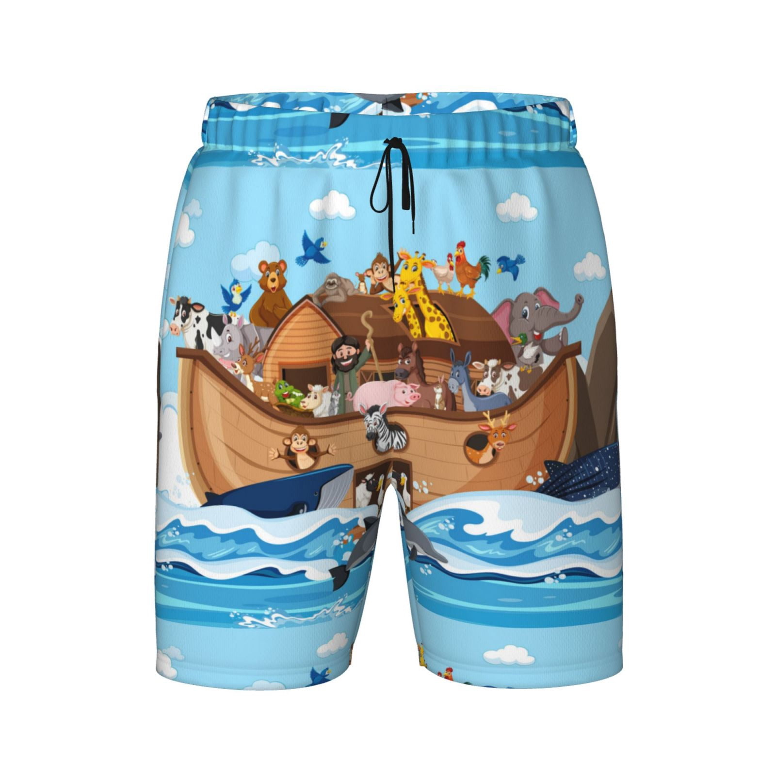 Coaee Animals on Noah's Ark Floating for Boys Swim Trunks Compression ...