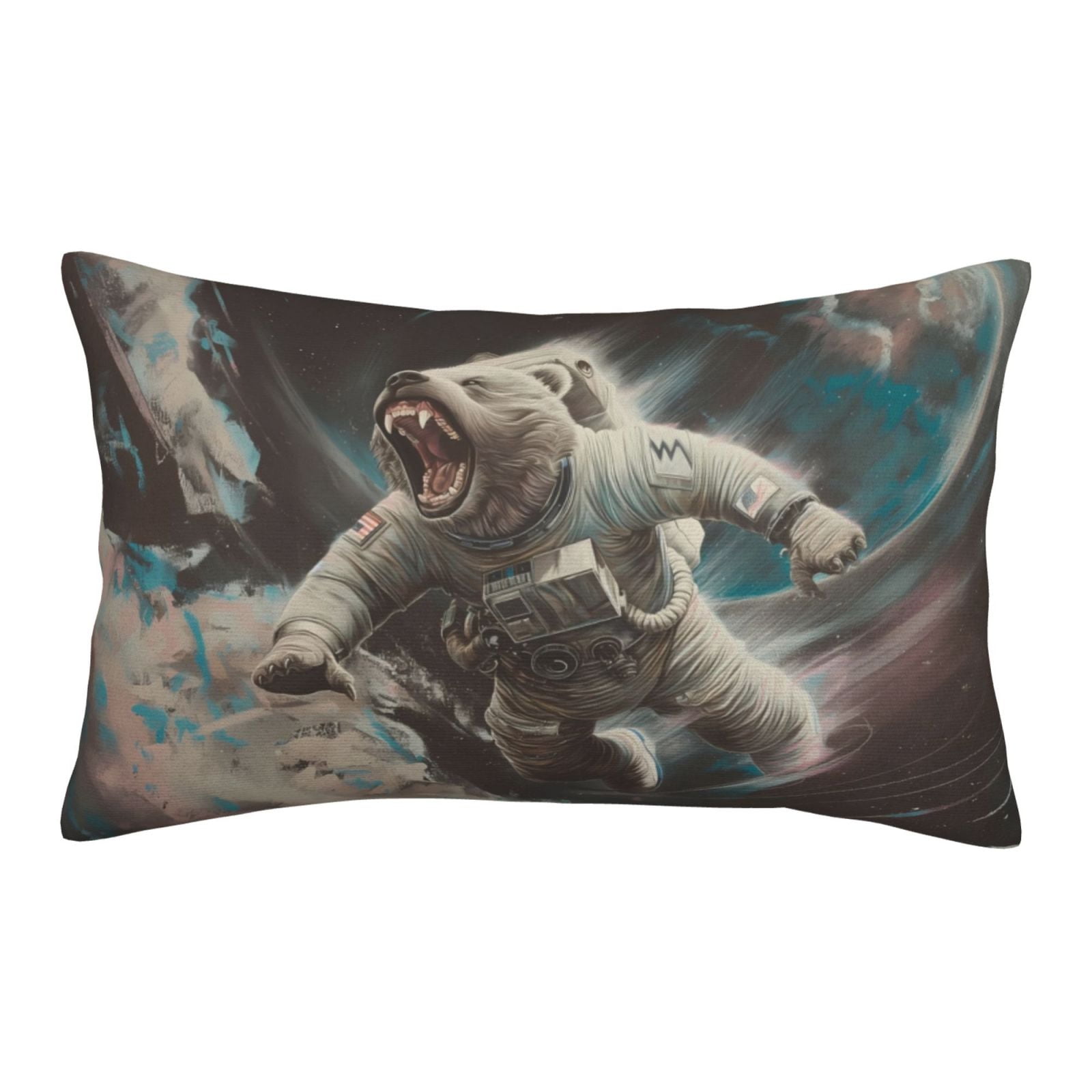 Coaee Astronaut Polar Bear Roar for Pillowcase, DoubleSided Printed