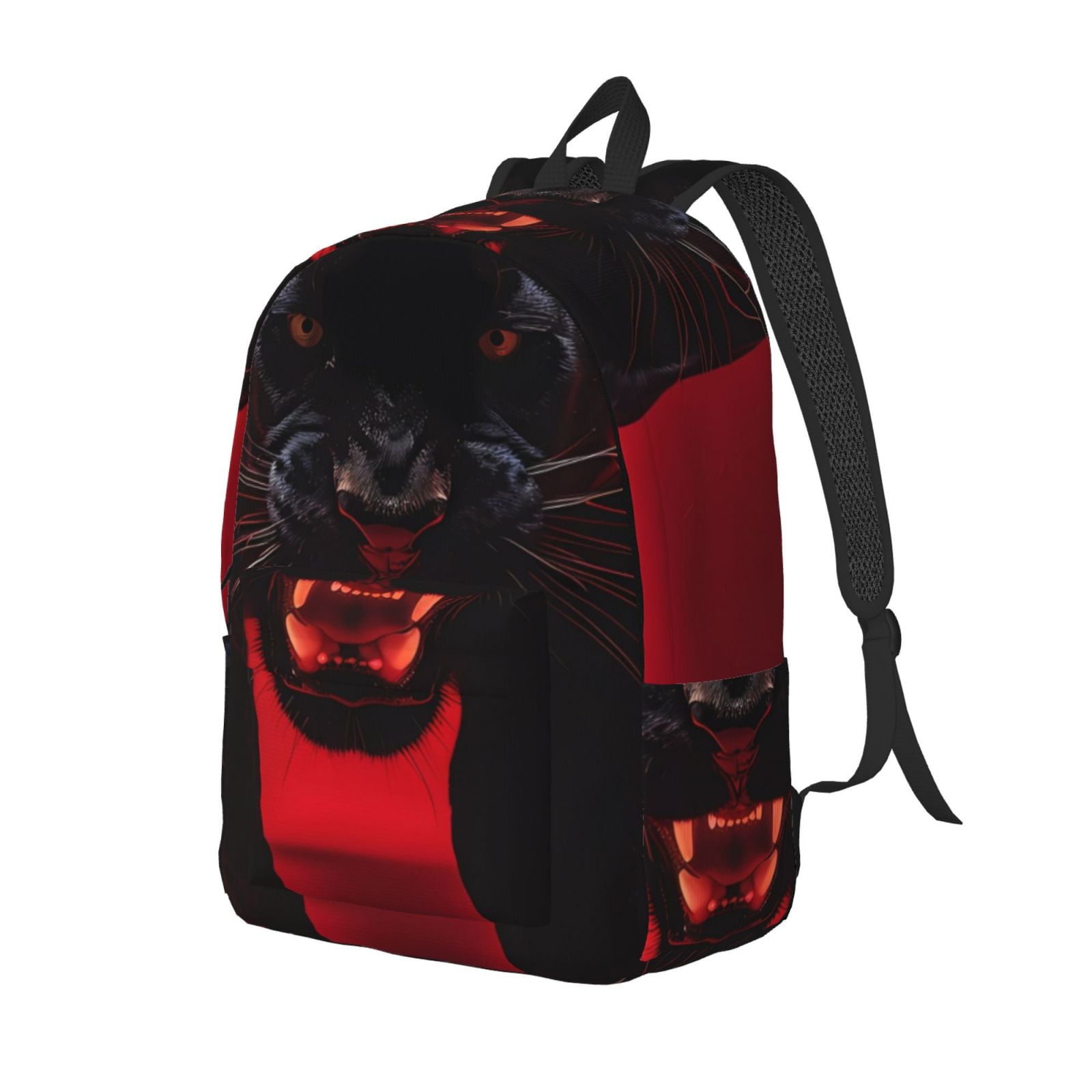 Coaee Black Panther Red Background for Canvas Backpack for Hiking ...