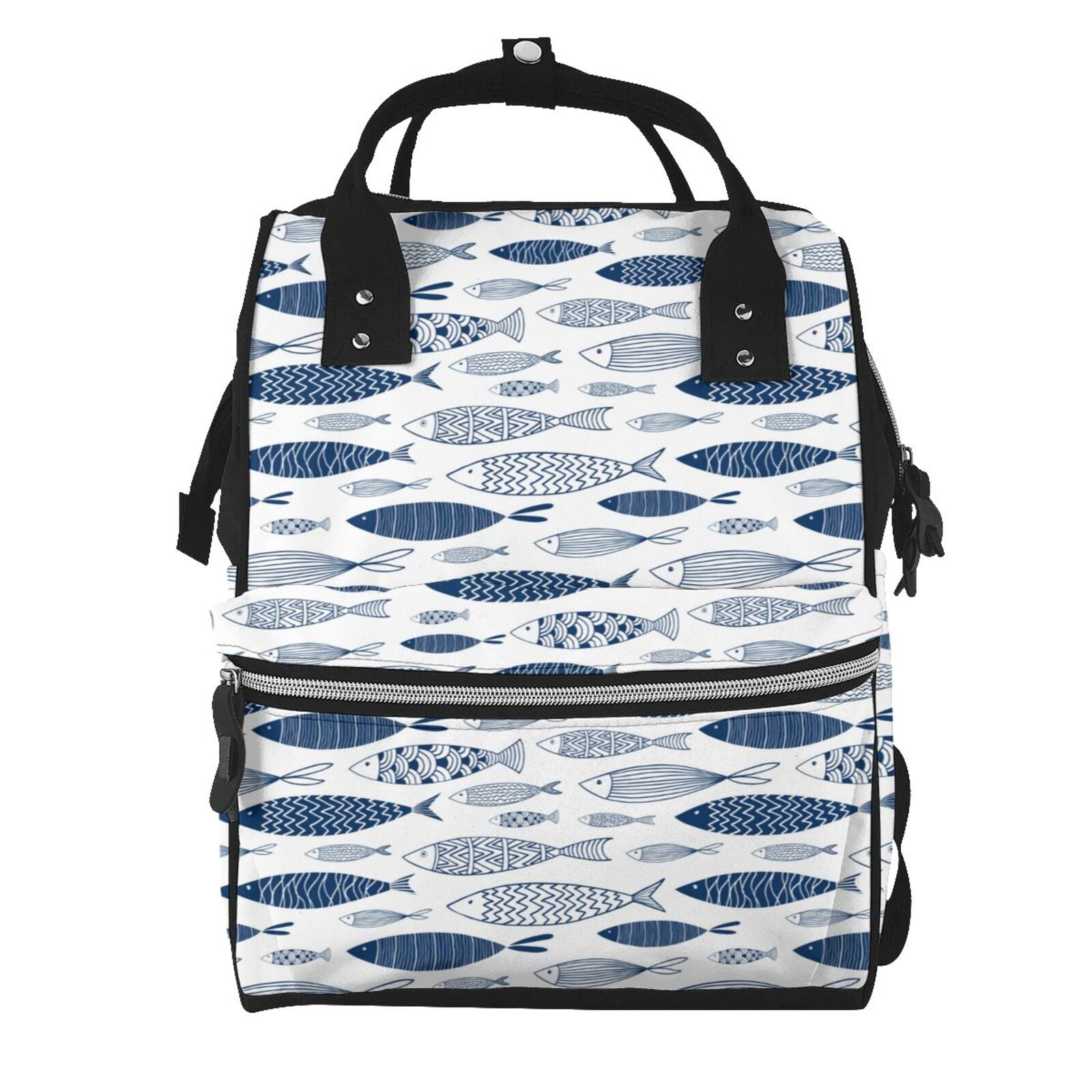 Coaee Blue Fish for Multifunction Waterproof Mummy Backpack Nappy Bags ...