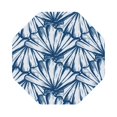 thumbnail image 1 of Coaee Blue Shells Leather coasters set of 4, Non-Slip Washable Cup Coasters for Home, Office, Bar - Octagon, 1 of 9
