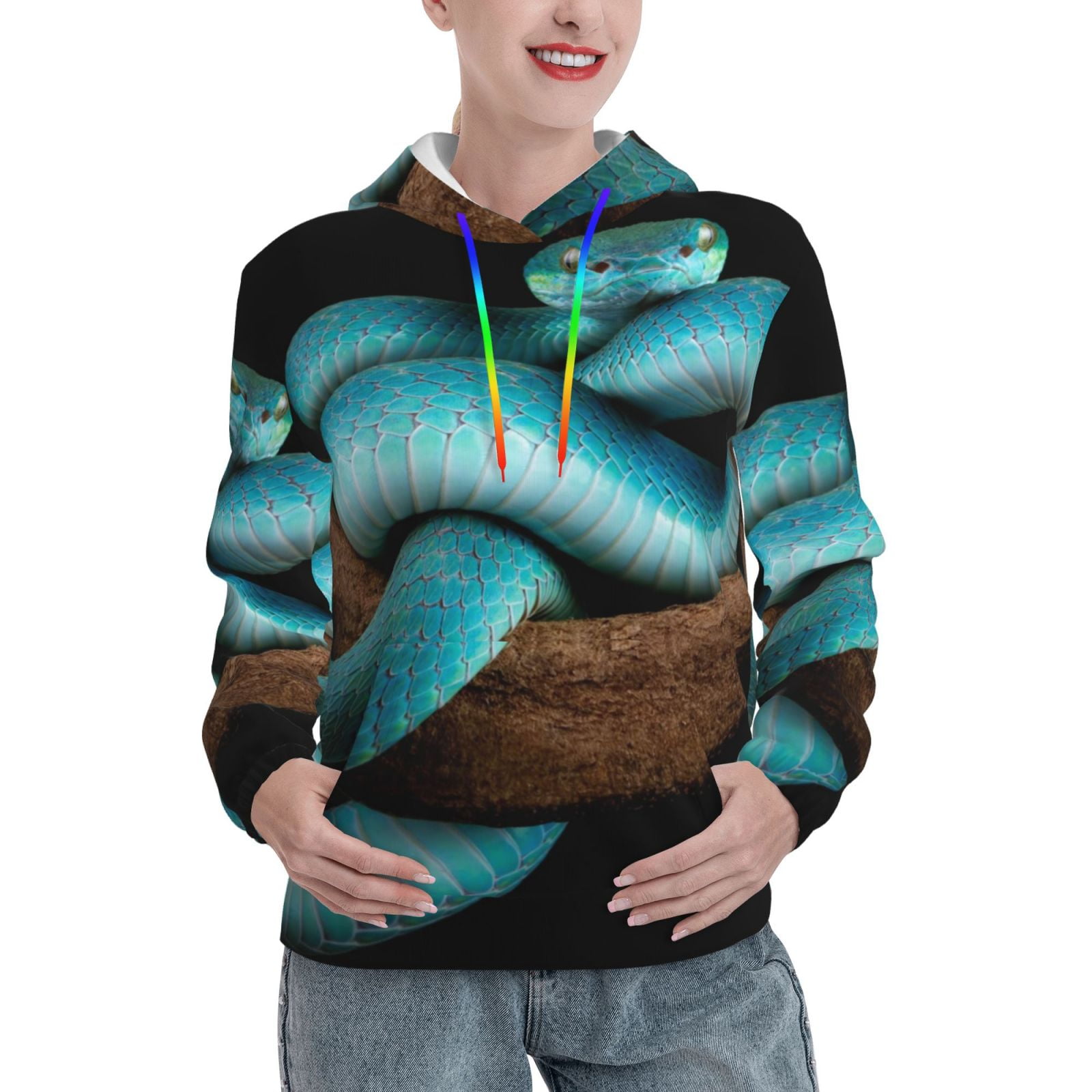 Blue Snakeskin Women's Sweatshirt