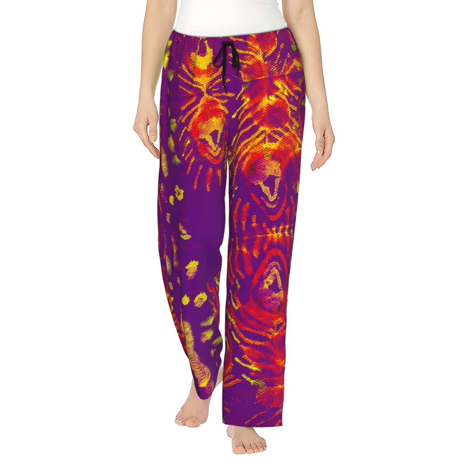 Women's Animal Print Lounge Pants - 100% Cotton, Drawstring Waist, Super Comfy Sleepwear