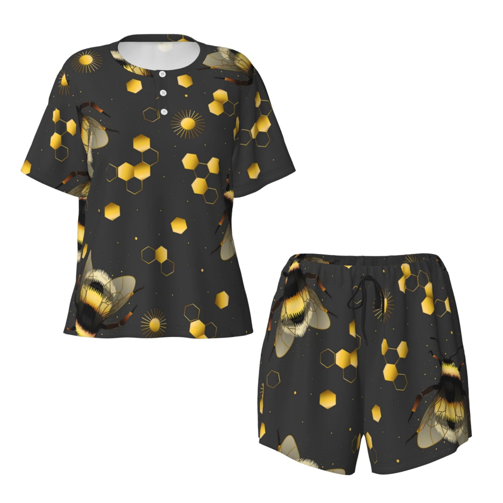 Coaee Bumblebee for Women s 2 Piece Pajama Sets Ladies Pjs Sets with Pockets X Large Walmart