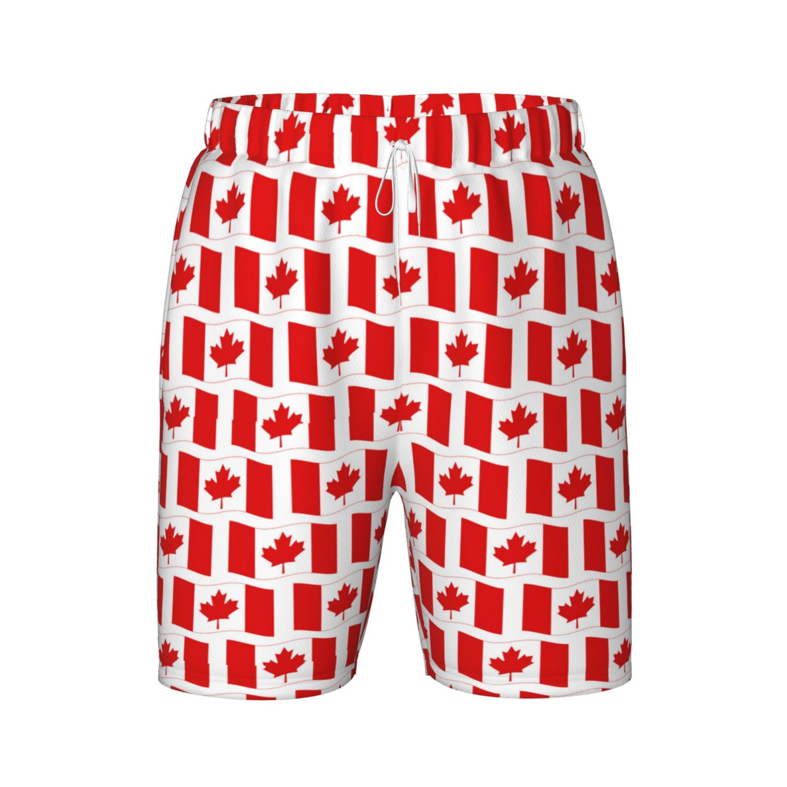 Coaee Canada for Boys Swim Trunks Compression Liner Swim Shorts Teen Swimming ShortsLarge