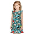 Coaee Christmas Hat Cute French Bulldog for Printed Girls Nightgowns