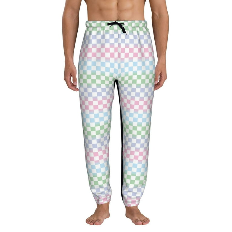 Checkerboard joggers mens top