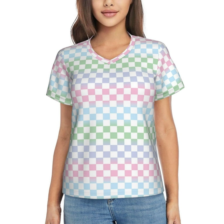 Checkerboard t shirt womens shop