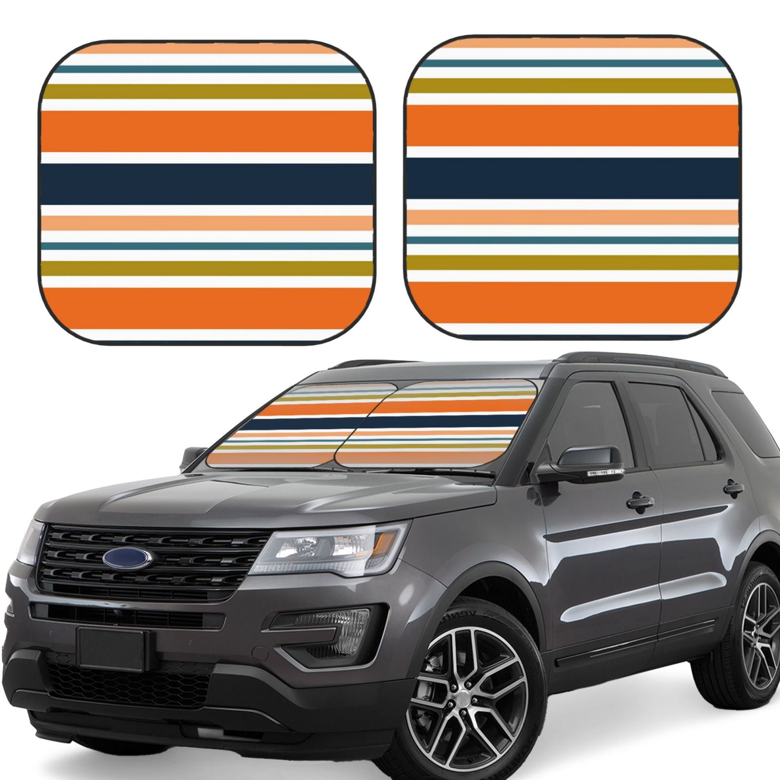 Mermaid Pastel Pattern Print Car Sun Shade