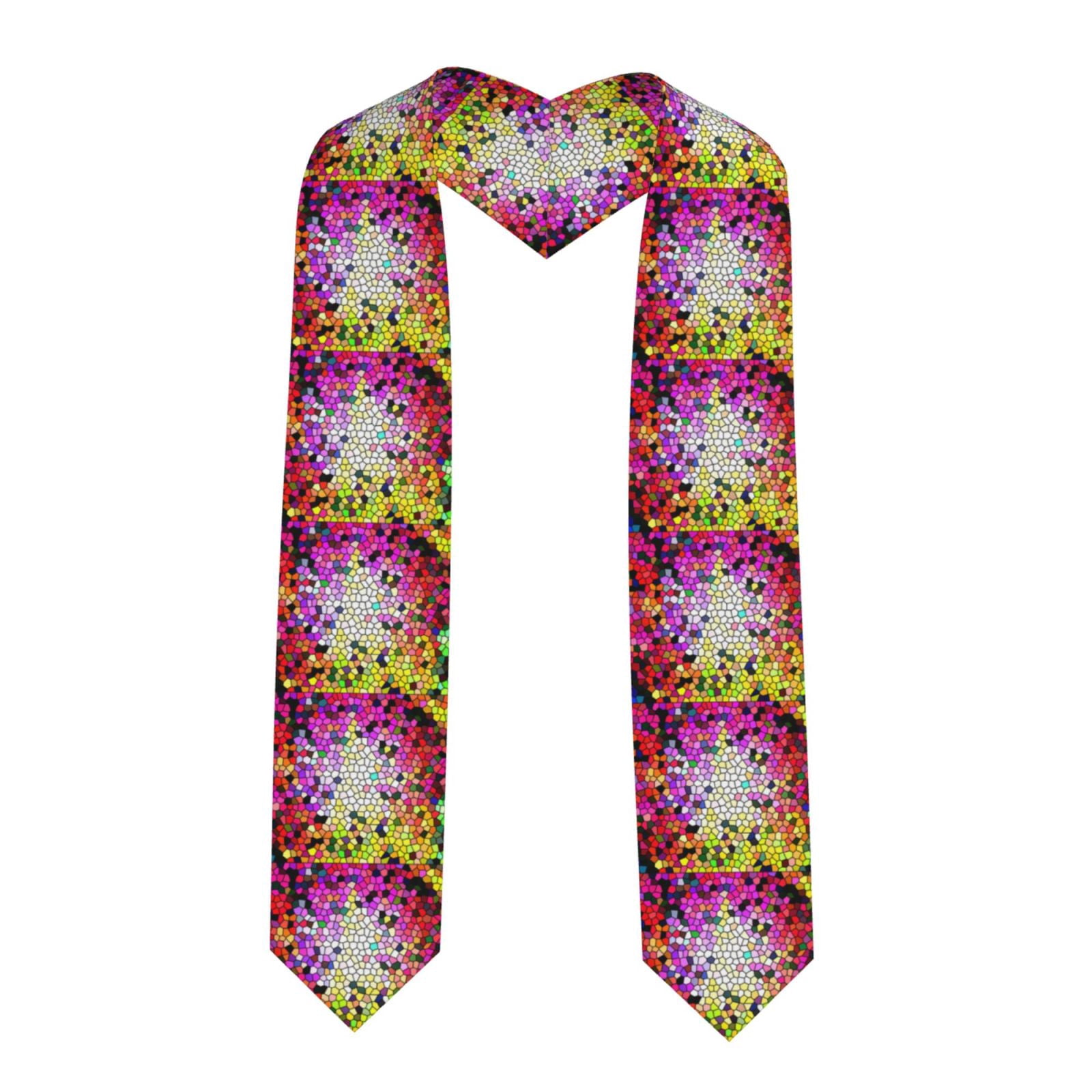Graduationtie Coaee Colorful Tie Dye Stained Glass 3 Graduation Stole, Unisex, 72 ...
