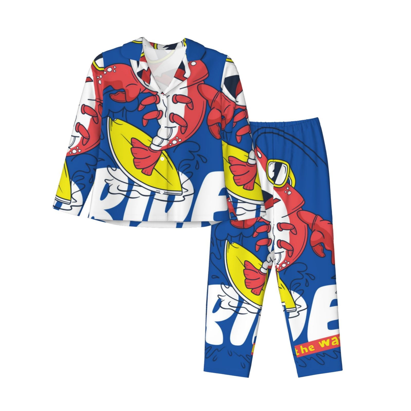 Gray Lobster 2 Piece Pajamas