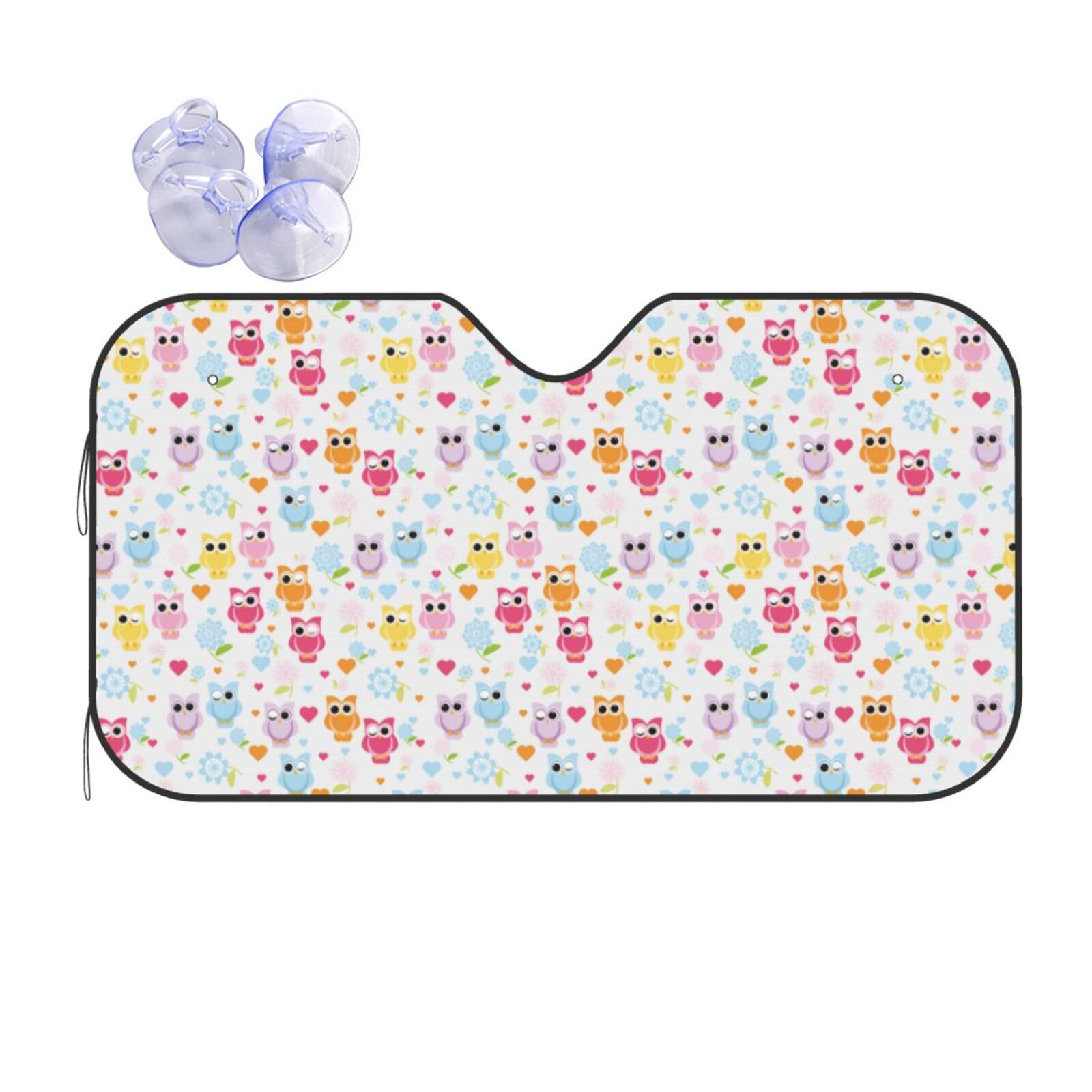 Cute Hamster Pattern Print Car Sun Shade