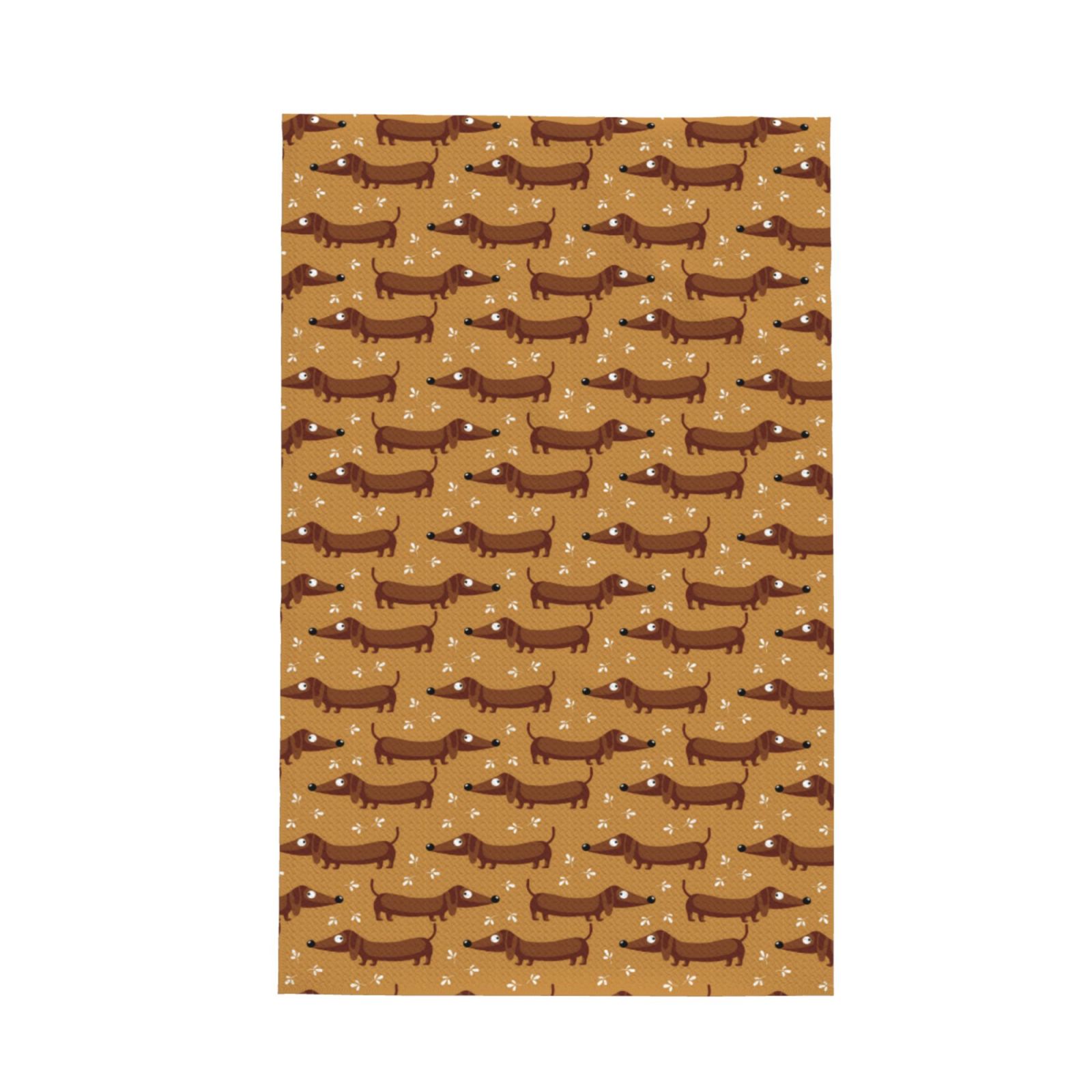 Forest Tree Leaves Waffle Kitchen Towel - 16x26 Inches, Soft & Absorbent, Decorative Dish Towel