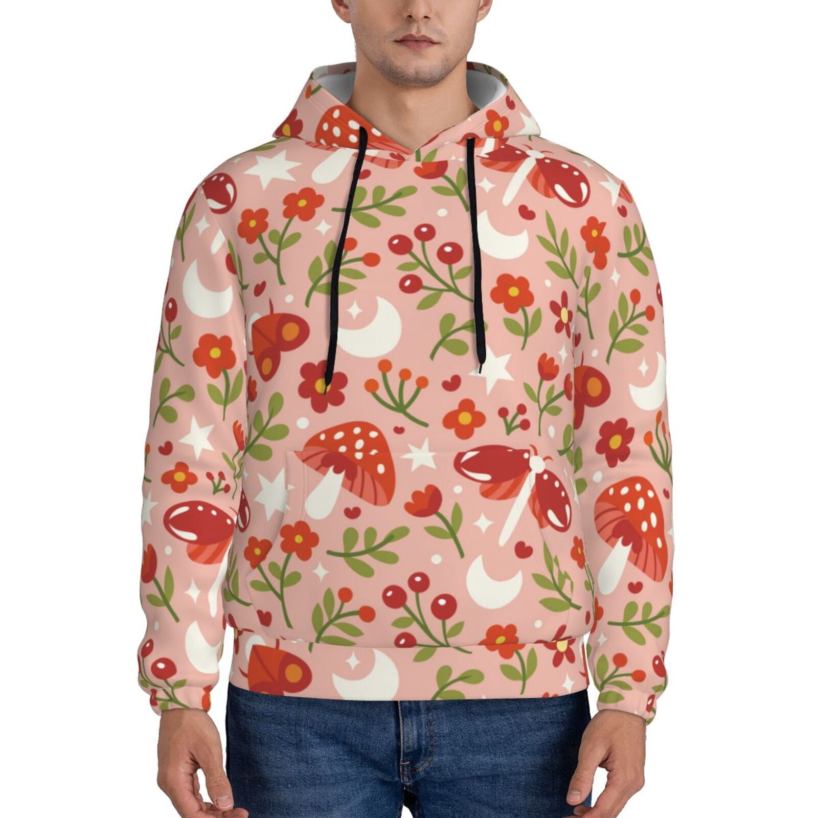 Coaee Dragonfly Mushroom for Adult Hoodie Pullover Sweatshirt for Men ...