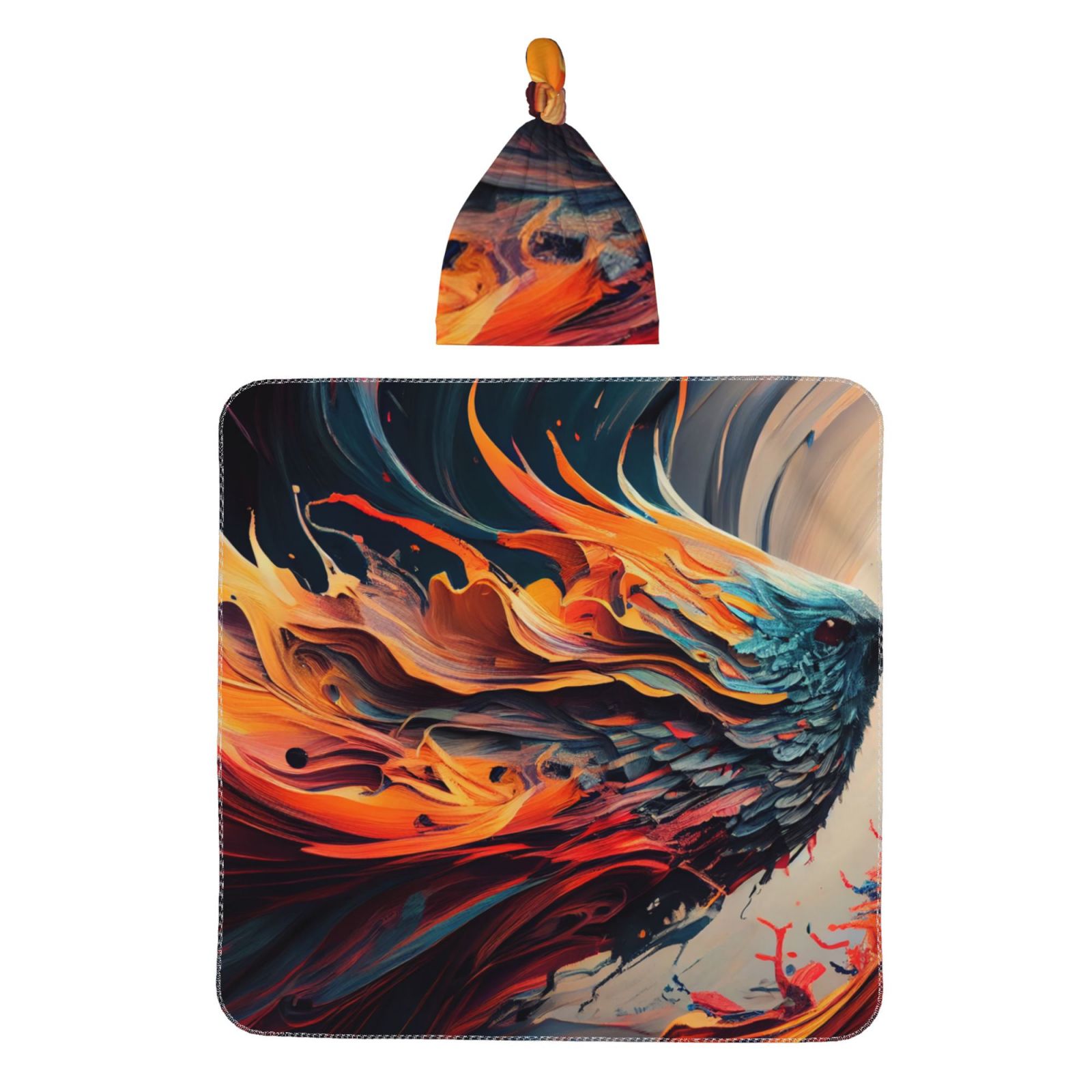 Coaee Dynamic Fire Bird Art for Newborn Receiving Blanket Swaddle Wrap for Girls and Boys