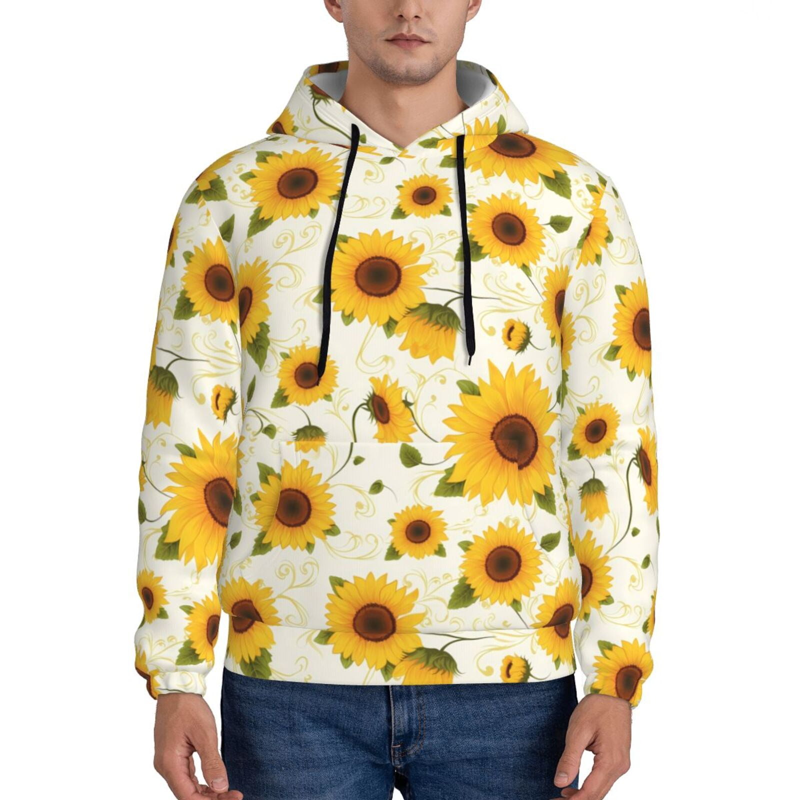 Sunflower Yellow Print Men's Sweatshirt main image 1