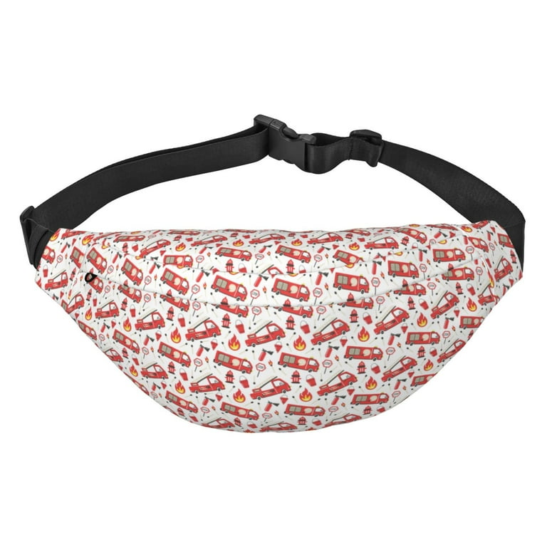 Coaee Fire Truck Fanny Pack for Men Women Large Crossbody Fanny Pack with Zipper Pockets for Travel Running Cycling Workout Walmart