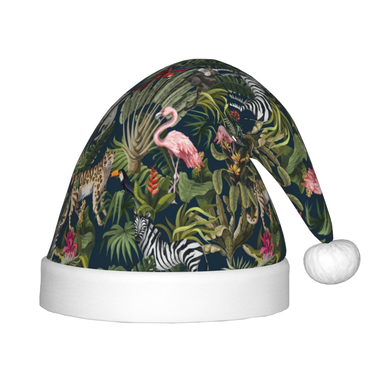 Coaee Flamingos And Palm Leaves for Christmas Hat for Kids Santa Hat Christmas Party Favors for Kids