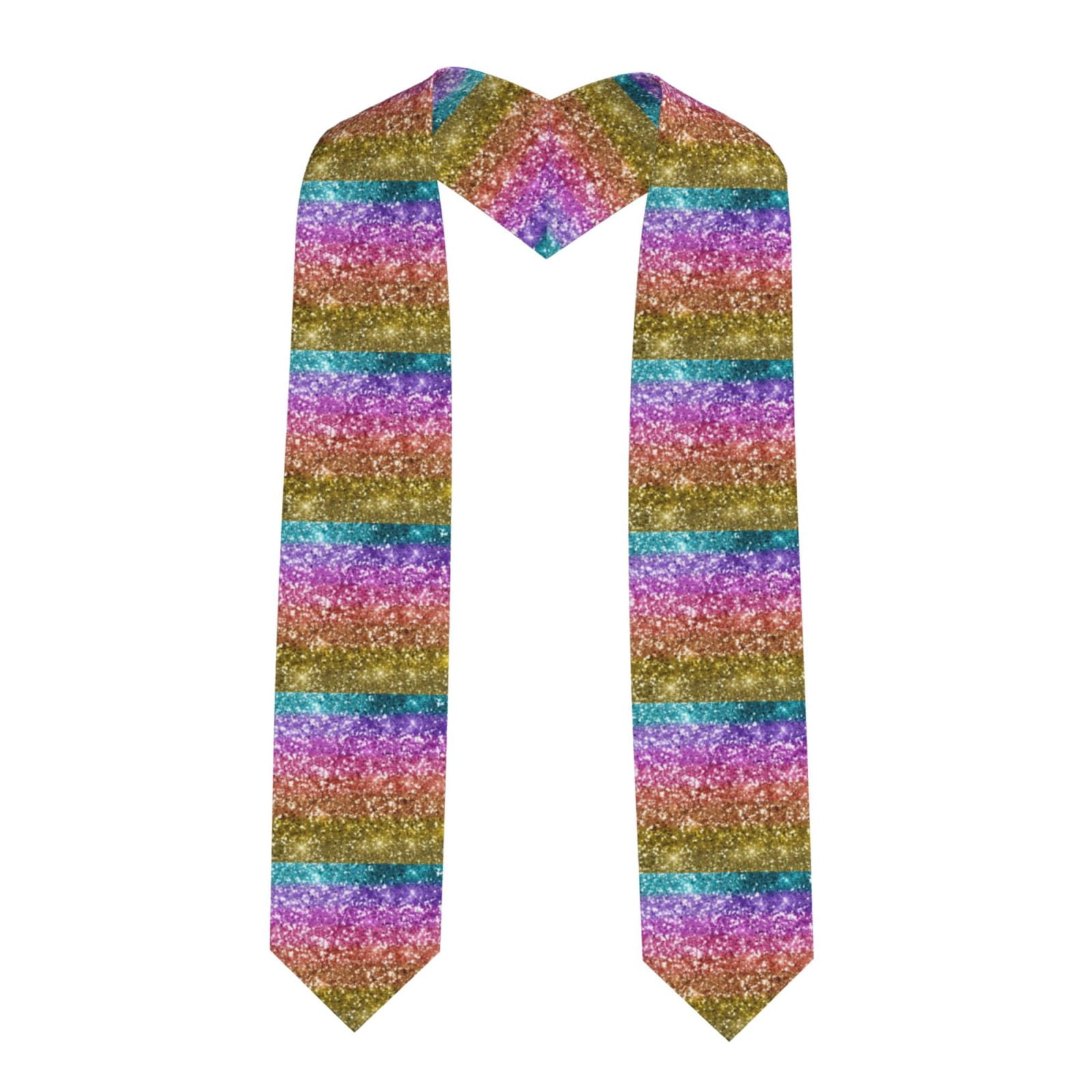 Rainy Chief Rainbow Red Graduation Stole