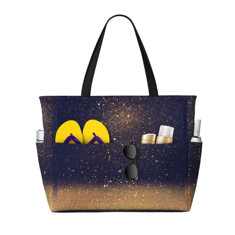 Black and gold beach bag hotsell