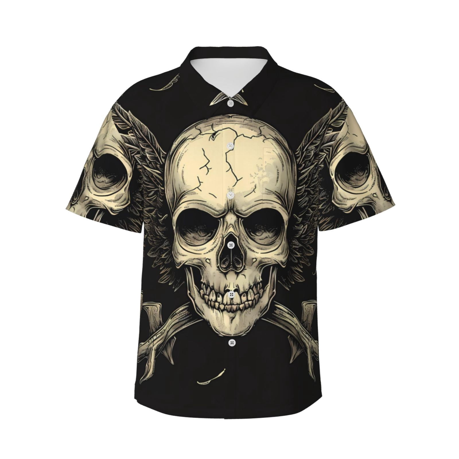 Geometric Skull Men's Short Sleeve Shirt