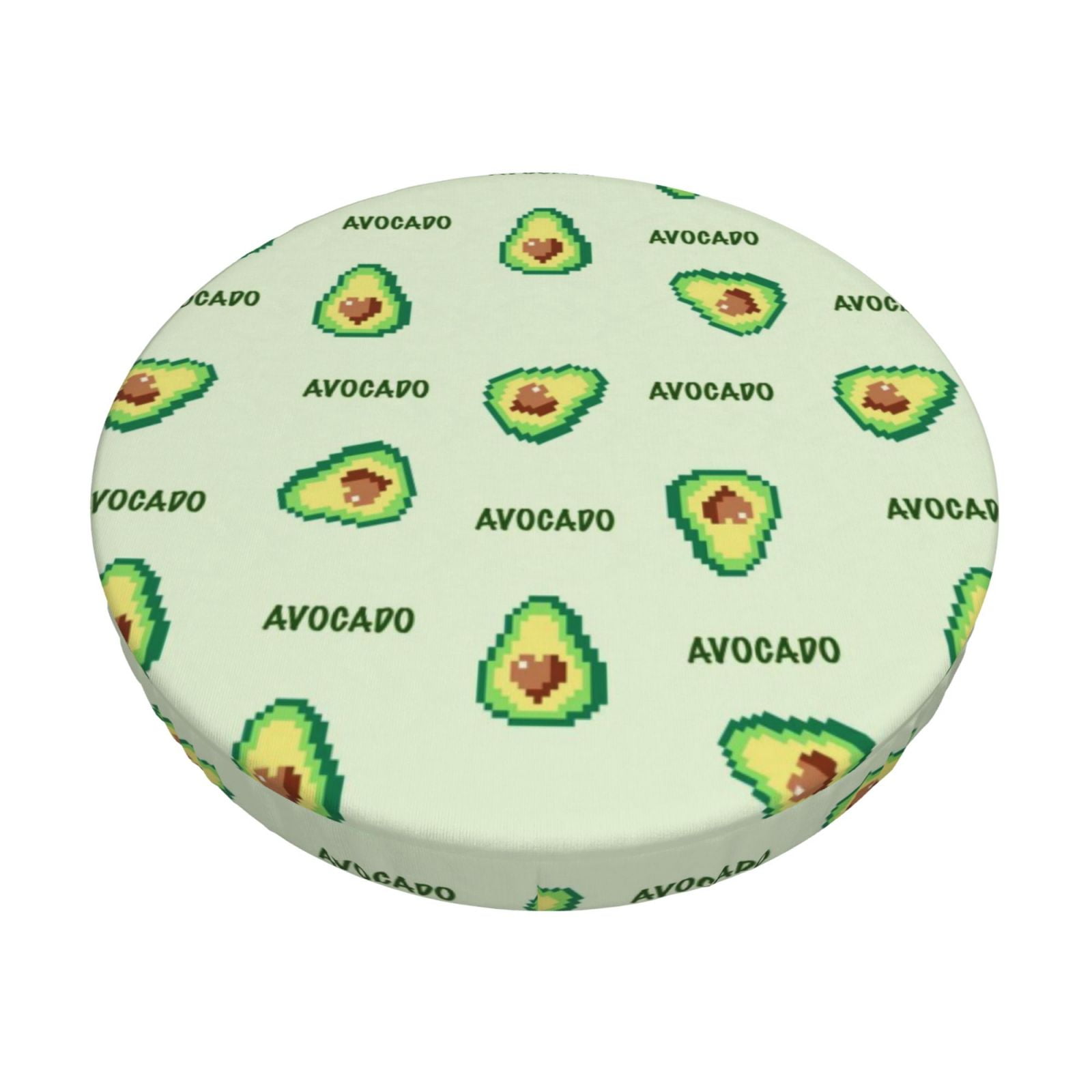 Coaee Green Avocado Round Bar Stool Seat Covers Washable Stool Cushion ...