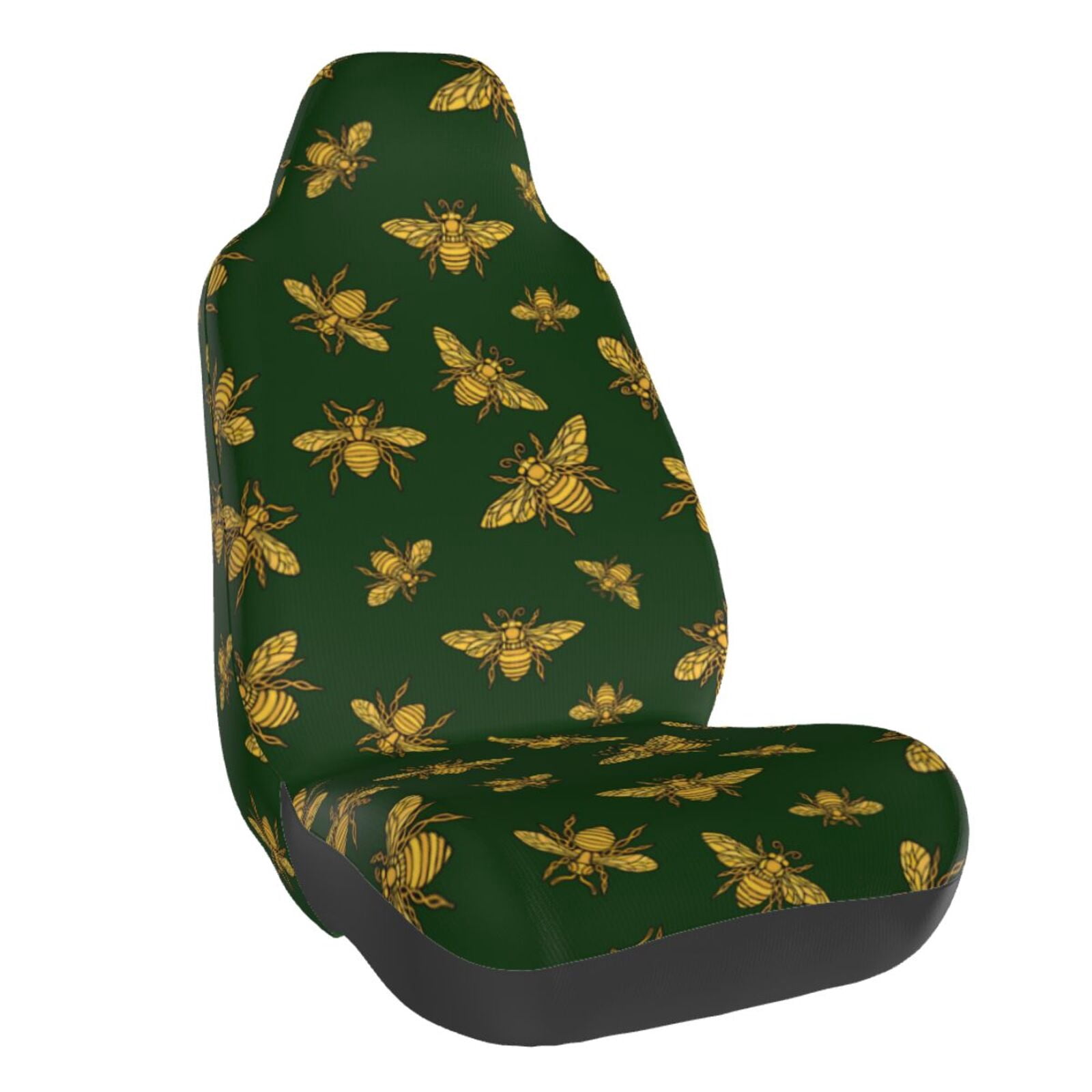 Cute Bee Honey Gifts Pattern Print Universal Fit Car Seat Cover