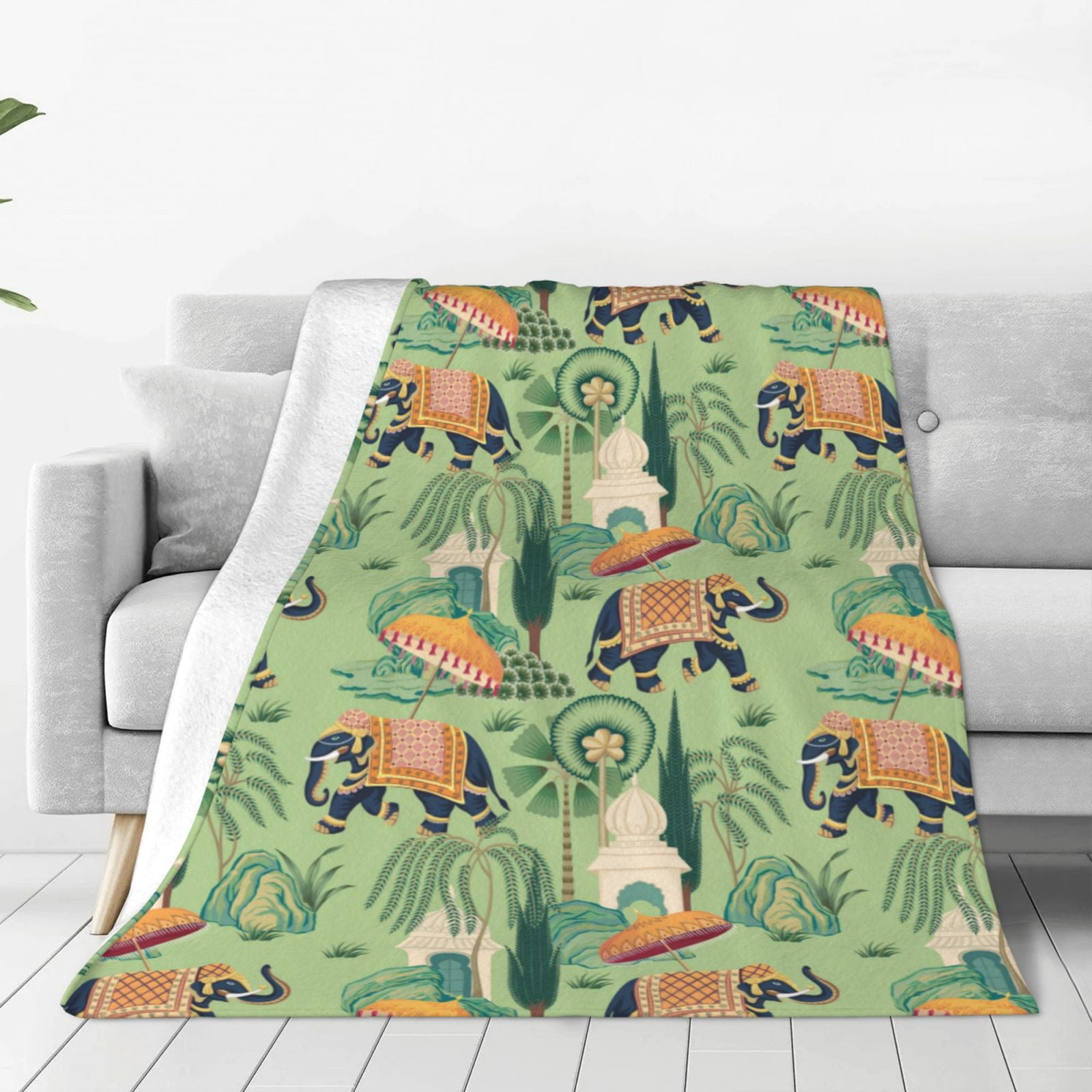 Yellow Leopard Print Ultra-Soft Micro Fleece Blanket For Bed Couch Living Room Warm Blanket 60 X 50 Inch