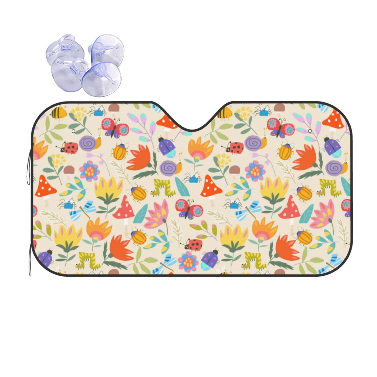 Eggplant Pattern Print Car Sun Shade