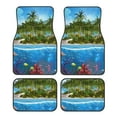 Coaee Island And Coral Reef pattern Car Foot Mat FourPiece Set Anti
