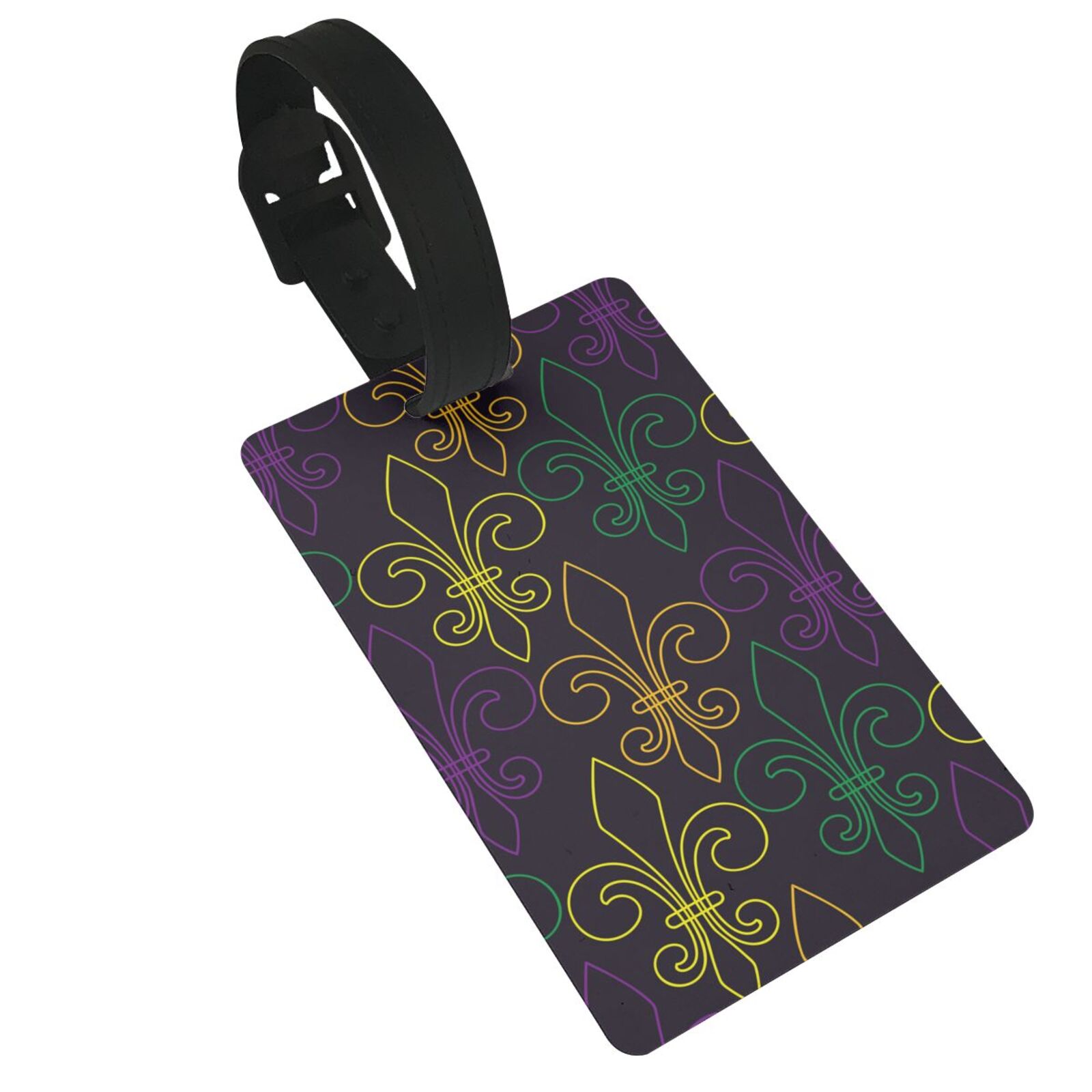 Coaee Mardi Gras Carnival Luggage Tag Schoolbag Tag with Name ID Card Can Quickly Spot Luggage
