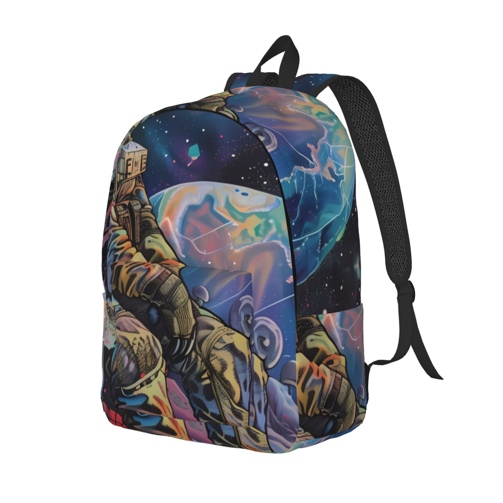 Coaee Rainbow Astronaut Space Landscape for Canvas Backpack for Hiking ...