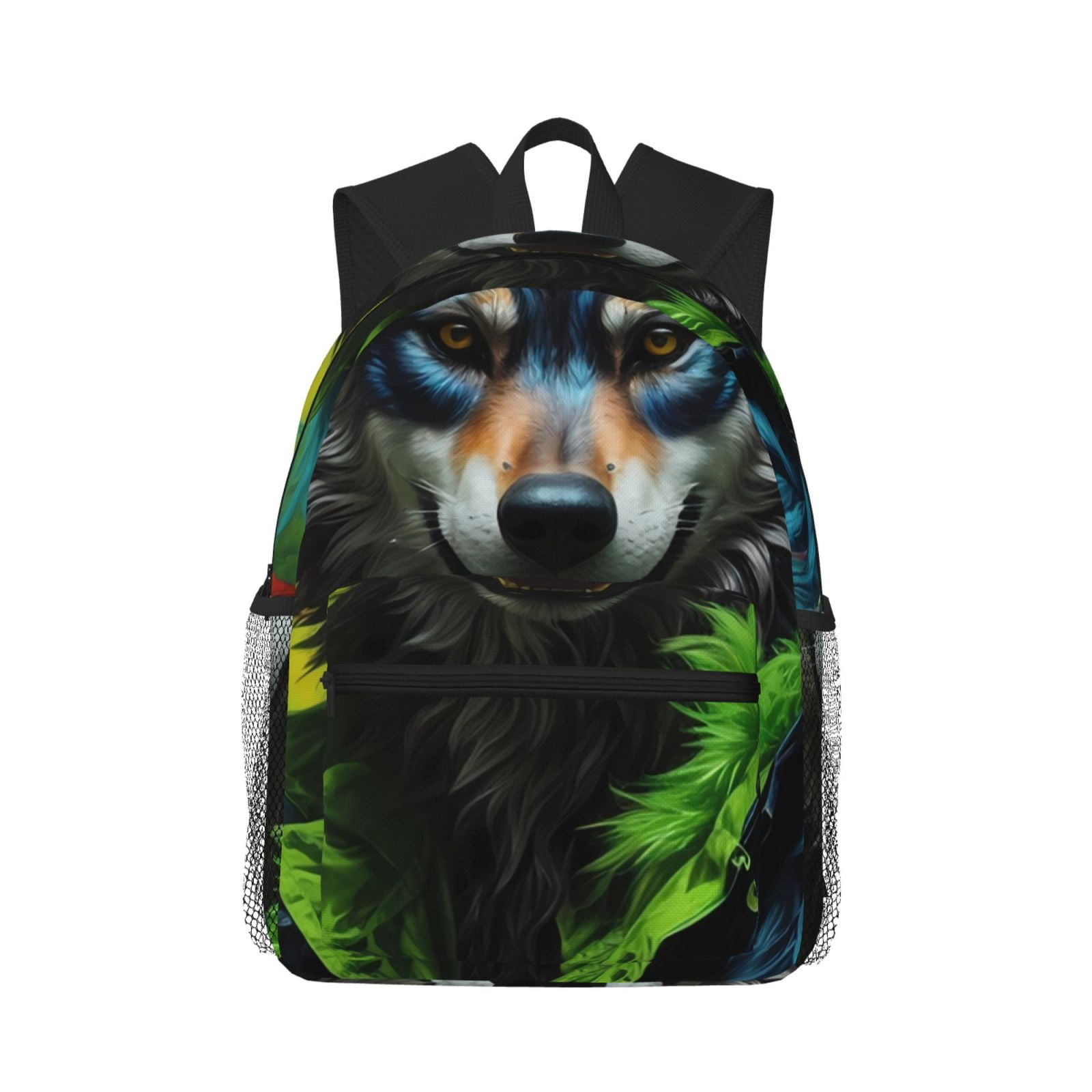 Coaee Realistic Style Wolf Warrior for Classical Basic Travel Backpack ...