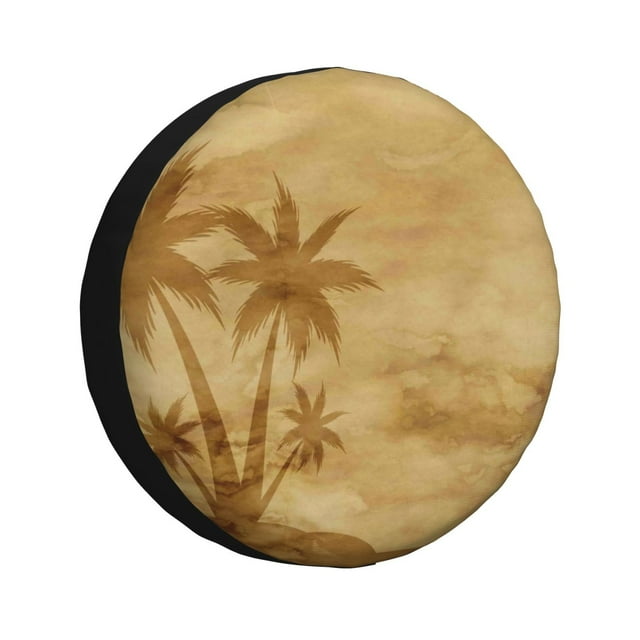 Coaee Retro Palm Tree For Car Tire Sun Shield Spare Tire Protective