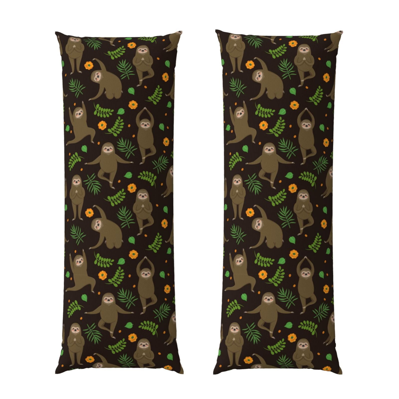 Coaee Sloth Doing Yoga Body Pillow Cover Long Pillow Case, Cooling Full