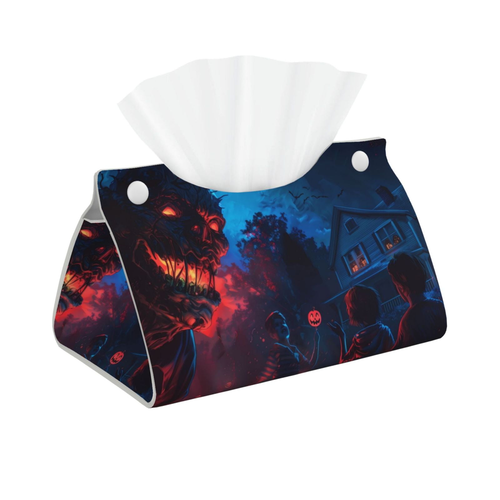 Coaee Spooky Halloween Night Scene for Large Tissue Box Cover