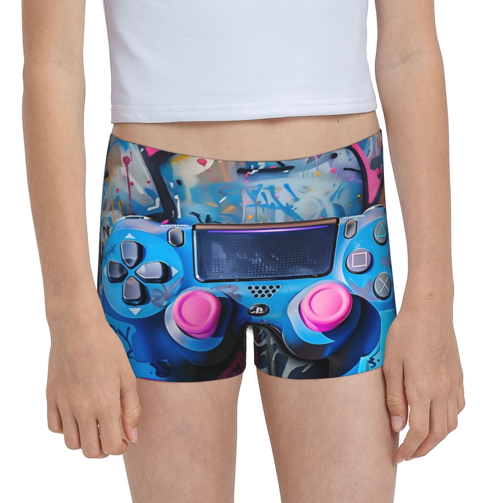 Coaee Street Art Gamepad Design for Girl's Cotton Boxer Briefs Soft and