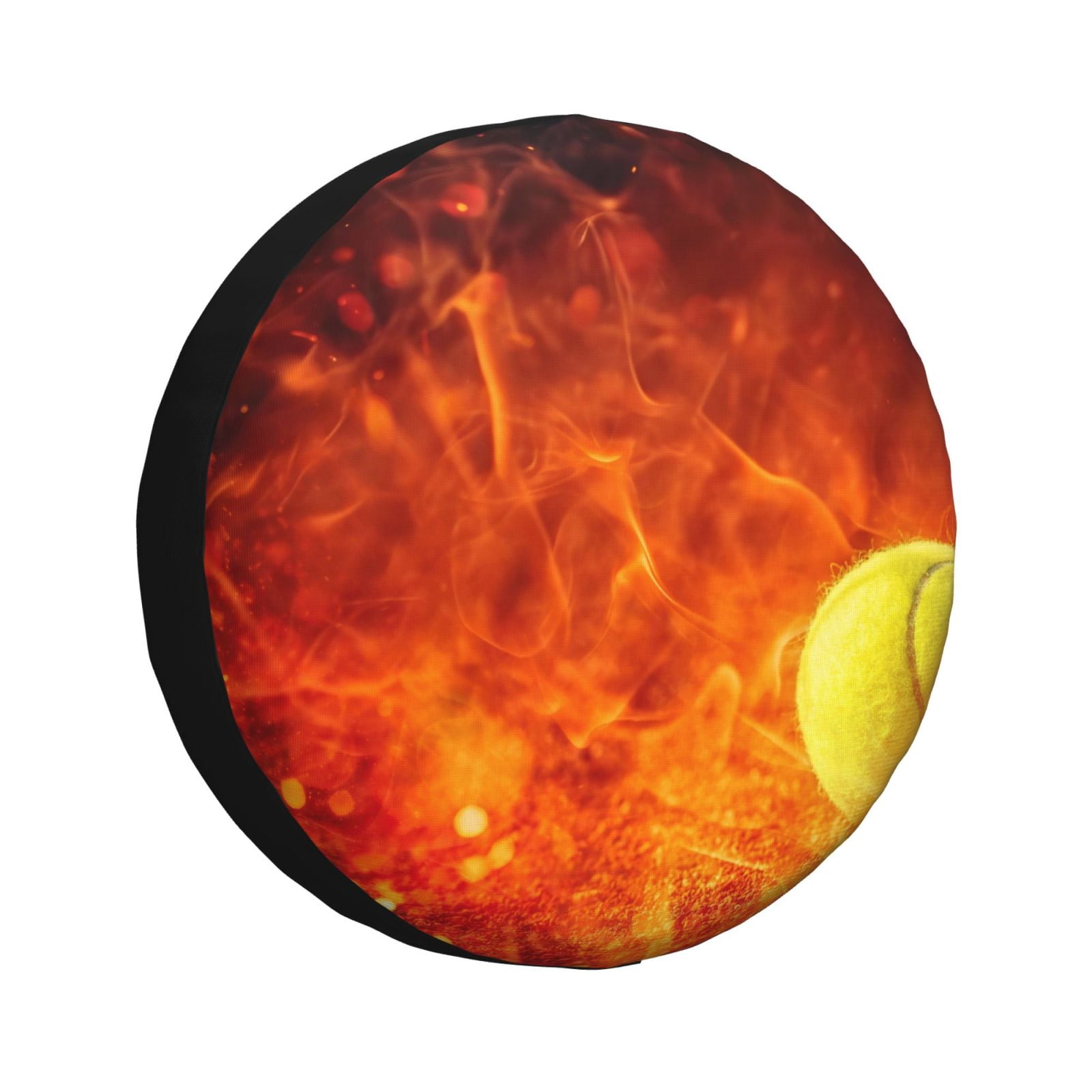 Coaee Tennis Ball In Fire for Tire Cover,Car Tire Tust Cover,Wheel ...
