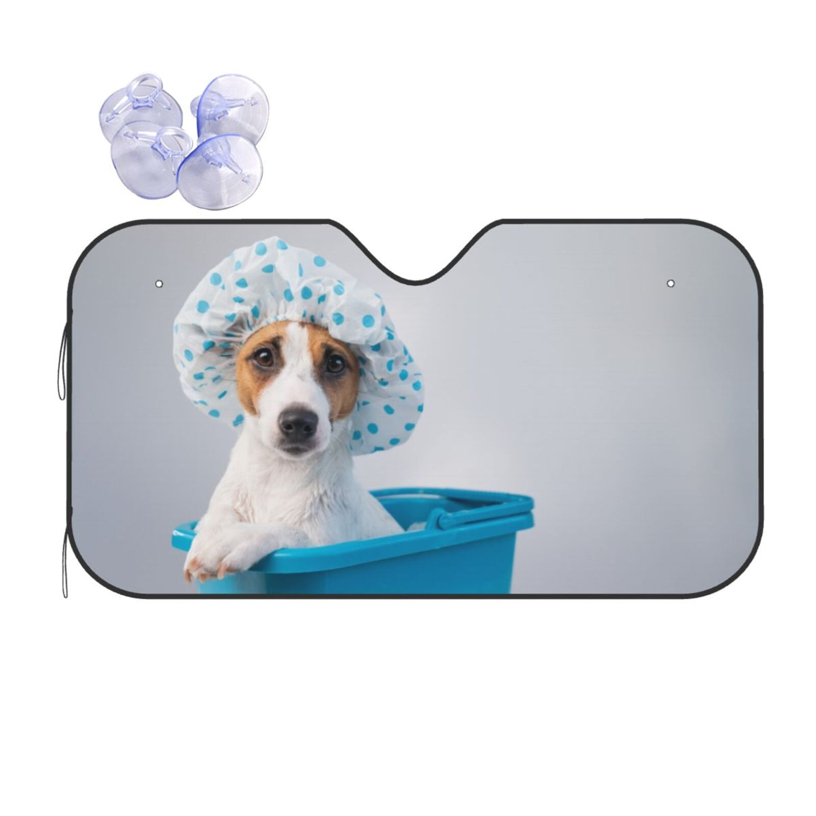 Boston Terrier Pattern Print Car Sun Shade main image 1