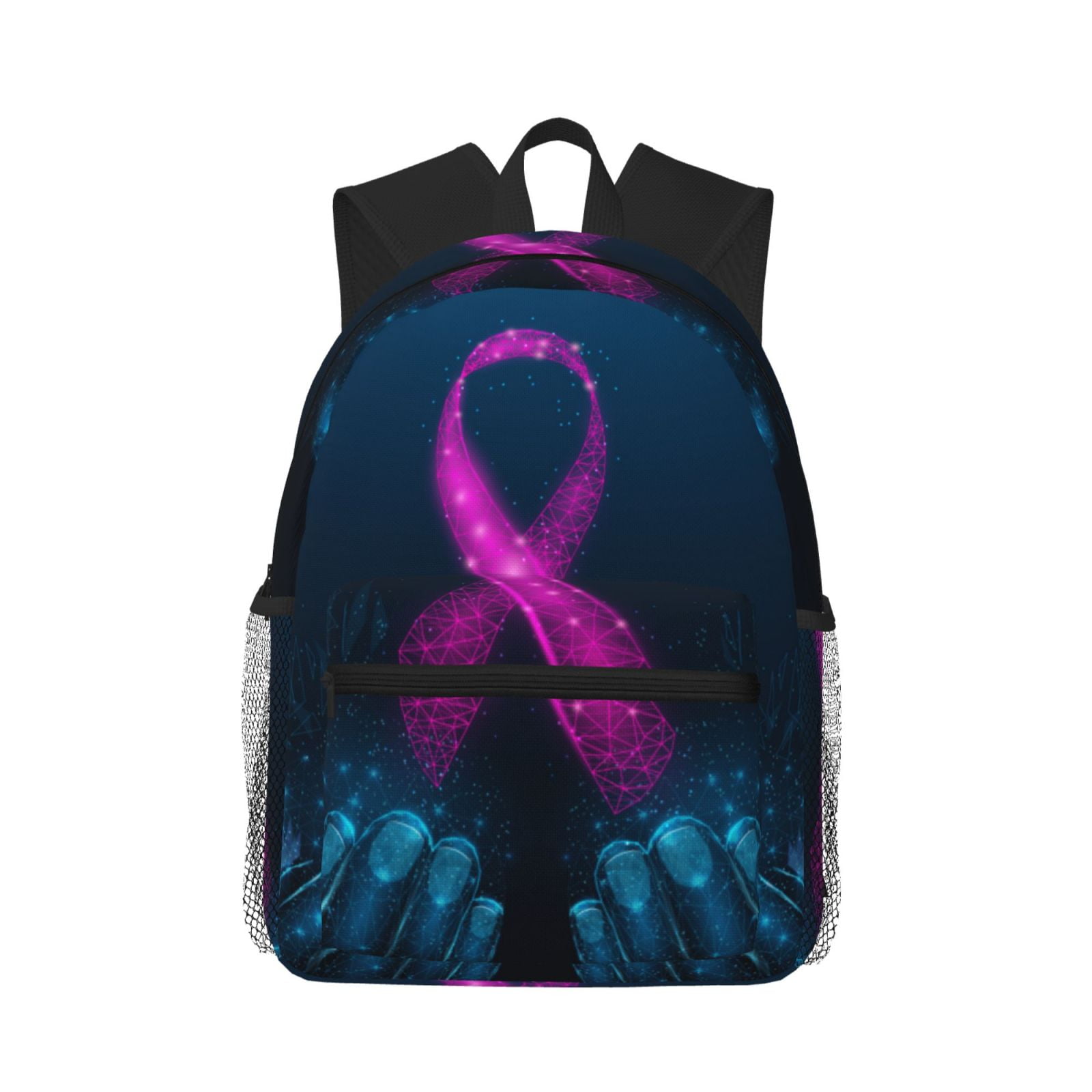 Coaee Two Human Hands are Holds Pink Ribbon Awareness Light Casual ...