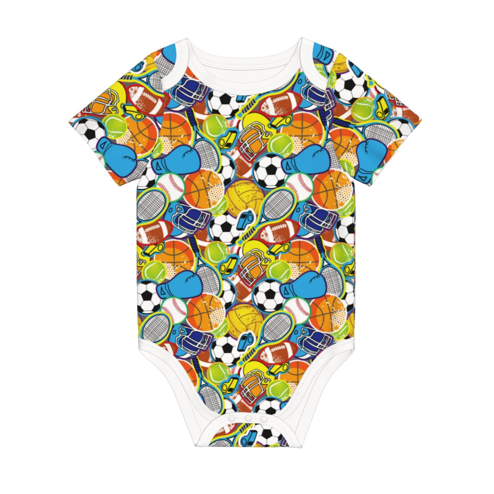 Coaee Various Balls for Soft Cotton Baby Short-Sleeve Bodysuit Baby ...