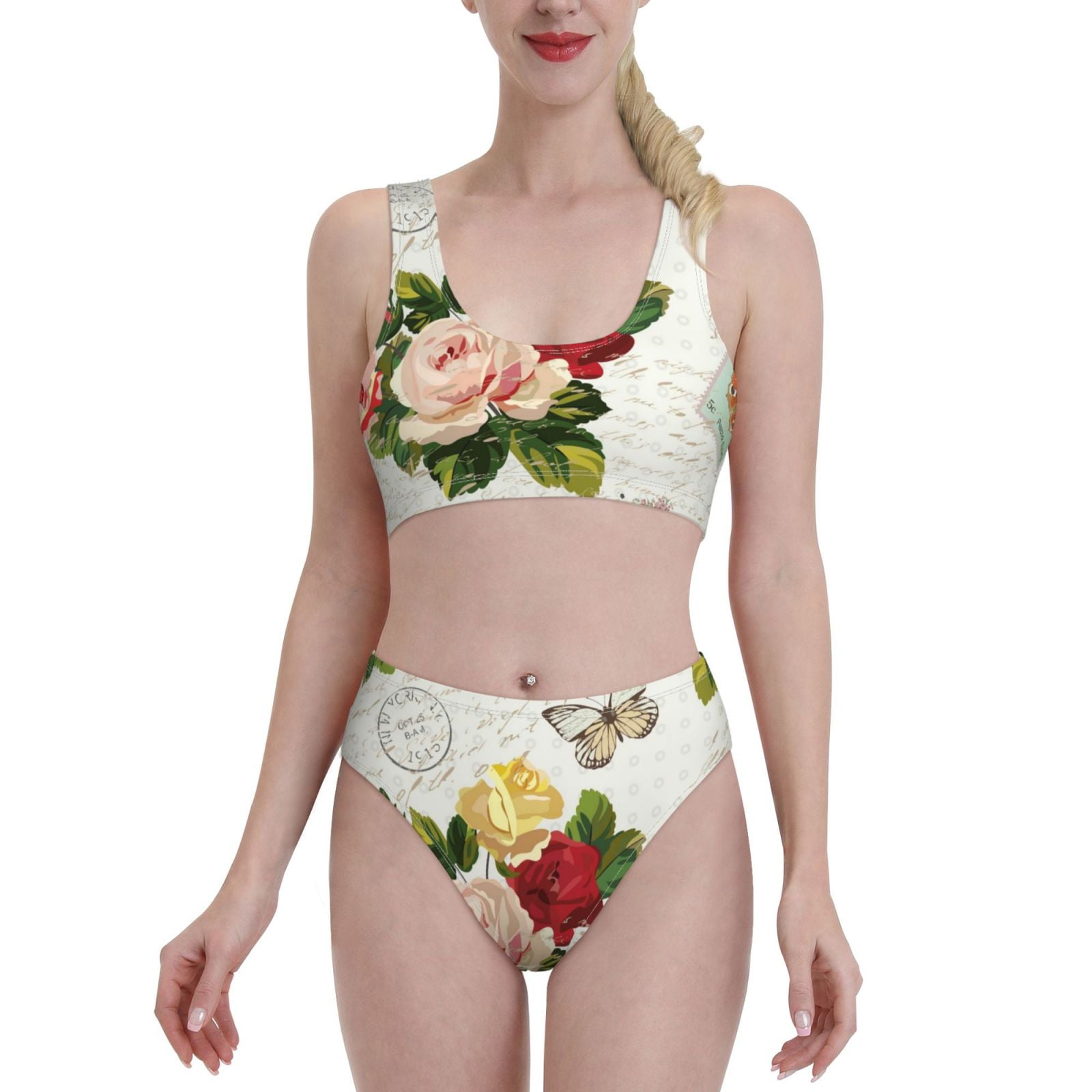 Blooming Jelly Women 2 Piece Bikini Set Sexy Mesh Swimsuit Push Up