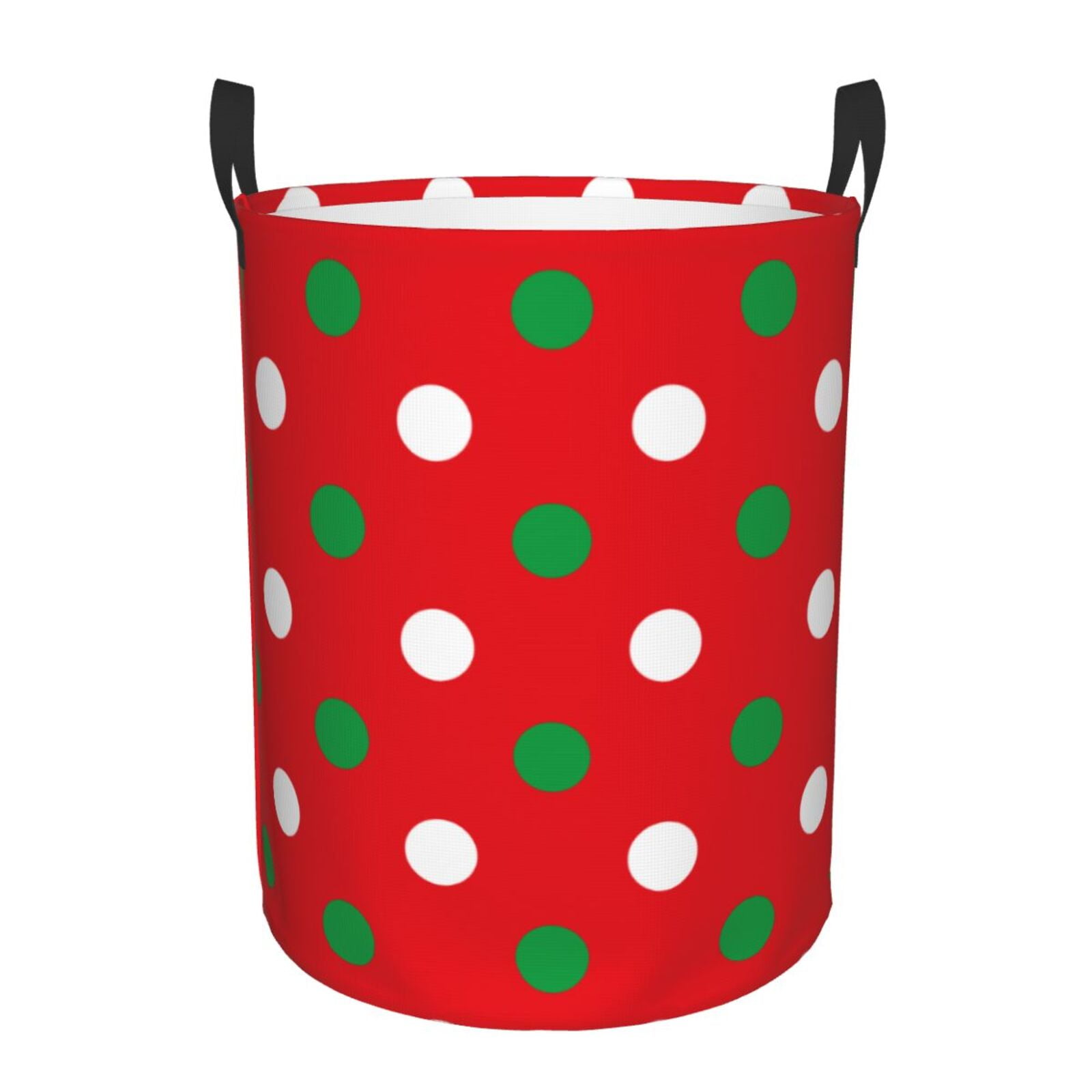 Red Tiny Polka Dot Laundry Basket