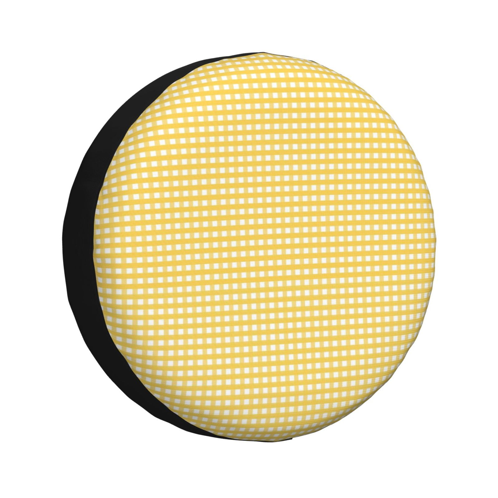 Coaee Yellow Gingham For Car Tire Sun Shield Spare Tire Protective