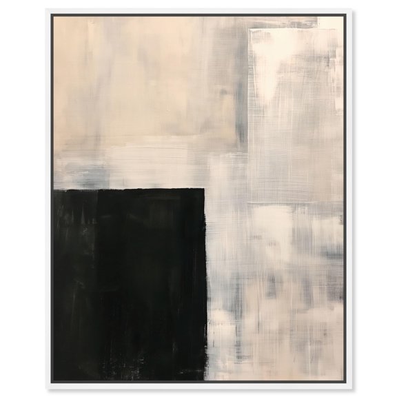 Coal Dust Canvas Modern Boho by Art Remedy, White Frame, 36" x 45"