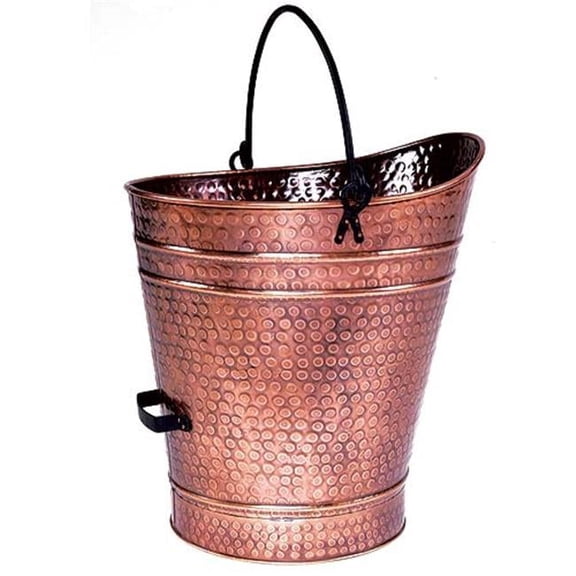 Coal Hod - Pellet Bucket - Large - Antique Copper Finish