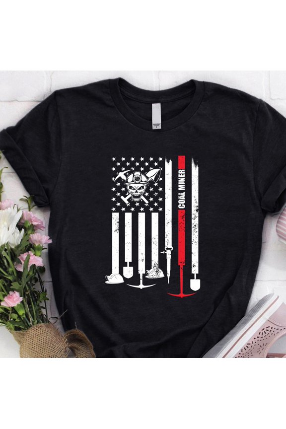 Coal Miner Hoodie | Coal Miner Shirt | Coal Miner Tshirt | Coal Miner Gift | Coal Miner Hoodie | Coal Miner USA Flag Shirt