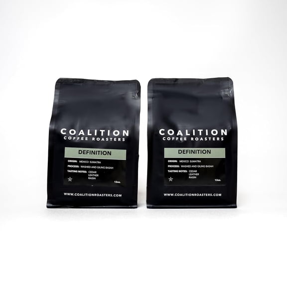 Coalition Coffee Roasters Definition Ground Coffee Blend - Specialty Fresh Roasted Coffee Grounds (Pack of 2, 12 oz)