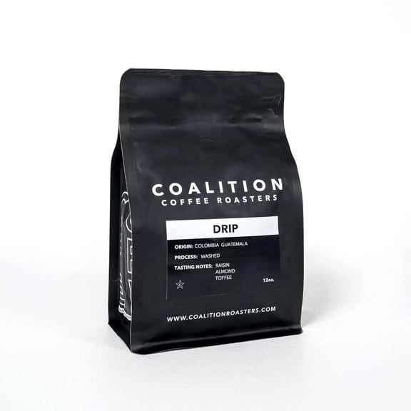 Coalition Coffee Roasters Medium Roast Whole Bean Coffee, Raisin, Almond & Toffee, 12 oz Drip Blend