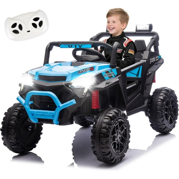 Coane 24V 400W Kids Ride On UTV - Electric Off-Road Car with Remote Control, 4-Wheel Suspension, Bluetooth, Portable Handle - Ride On Toy for Kids 3+